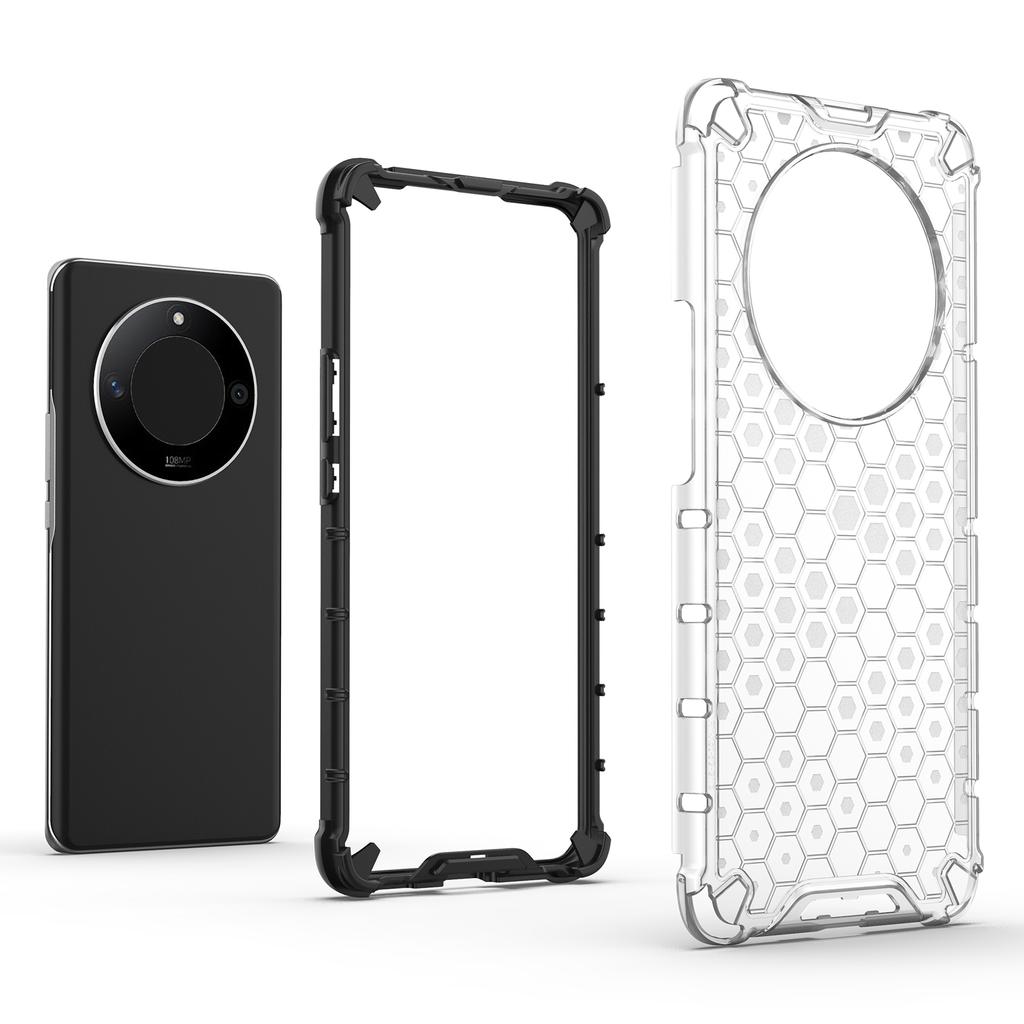 For Honor X50 5G/X9b 5G/Magic6 Lite 5G Case PC+TPU Anti-scratch Phone Shell with Honeycomb Design