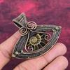 Ammonite Fossil Pendant Copper Wire Wrapped Jewelry Gemstone Handmade Pendant