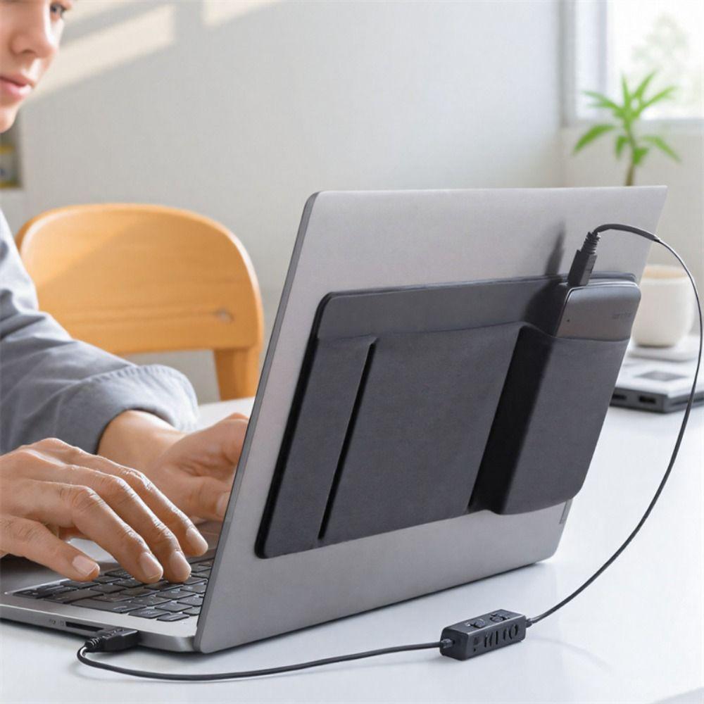 Elastic Mouse Bag Adhesive Notebooks Back Organizer USB Cable Laptop Back Storage Bag  Office