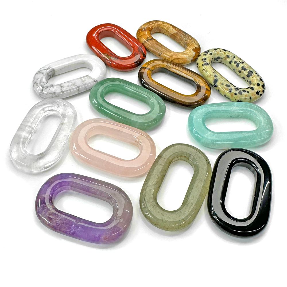 Hollow Out Natural Stone Pendants 25X40MM Lapis Amethysts Quartzs Gems Mineral Pendant for Jewelry Making Diy Necklaces Earrings