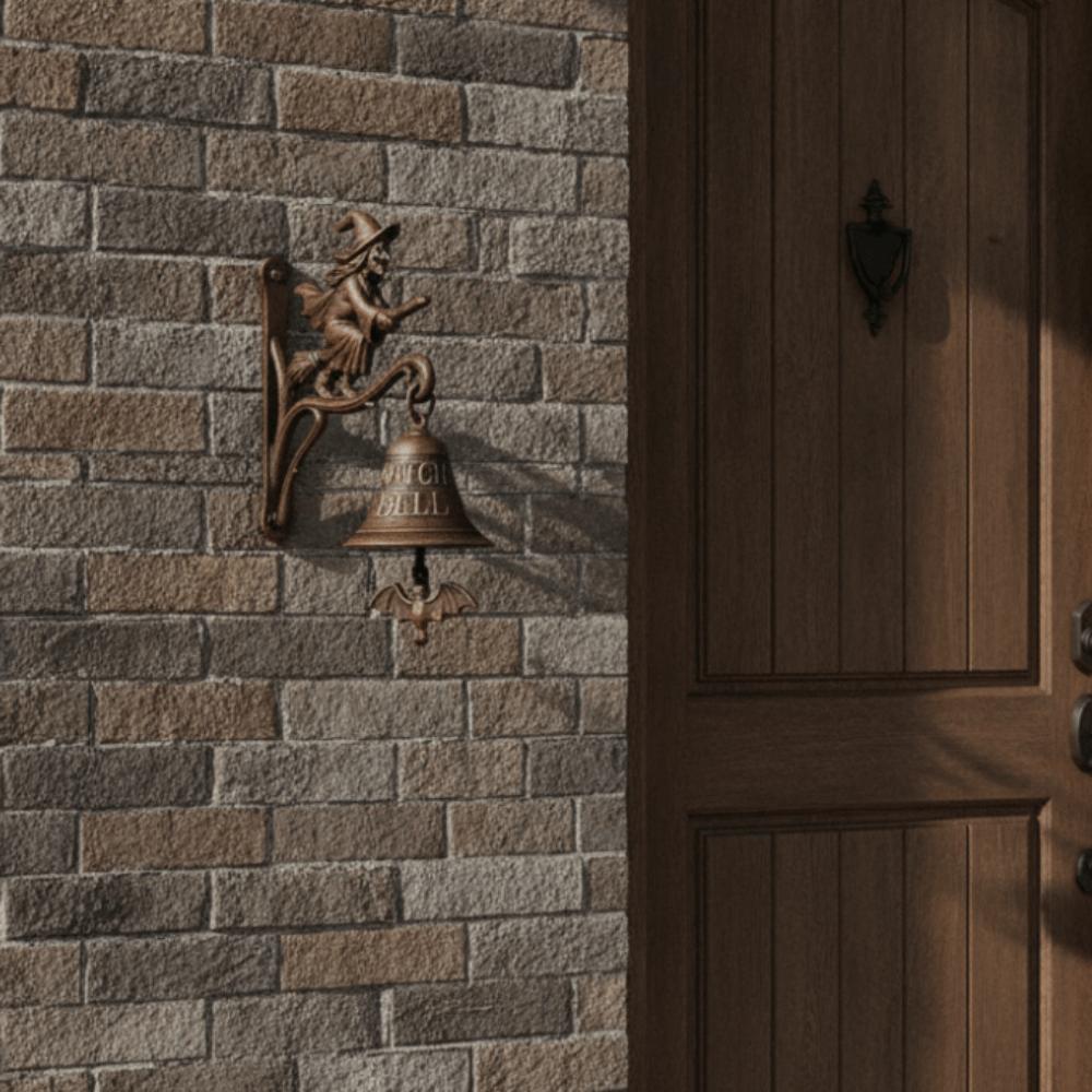 Sounding Halloween Witch Doorbell Vintage Halloween Door Hanger Witch Hanging Ornament Garden