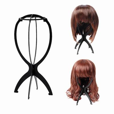 Plastic Wig Stand Collapsible Easy Assembly Portable Travel Wig Head Hairpieces Headgear Hair Styling Drying Display Holder
