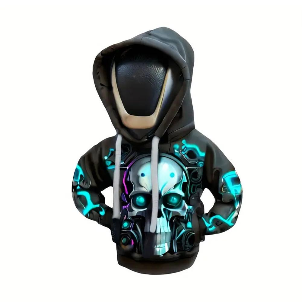 

Креативный череп Ручка переключения передач автомобиля Толстовка с капюшоном Одежда Чехол на ручку переключения передач автомобиля Маленькая толстовка Салон автомобиля Чехол на рычаг переключения передач Solid color