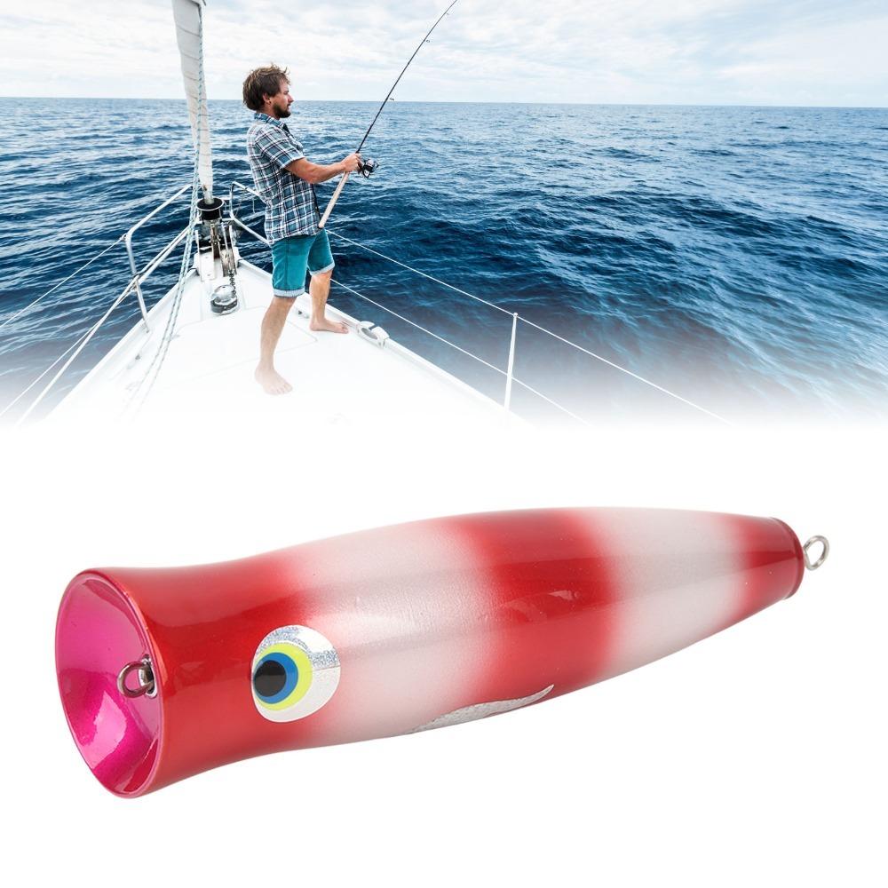 

Floating GT Popper Lure 20cm 185g Tuna Popper Lure Durable Topwater Popper Lure Offshore Fishing червоний