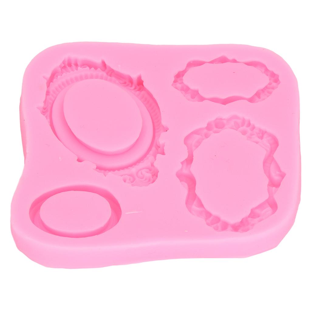 Frame Mold 4 Types Silicone Fondant Cake Chocolate Decorating Mould for Cooking Baking