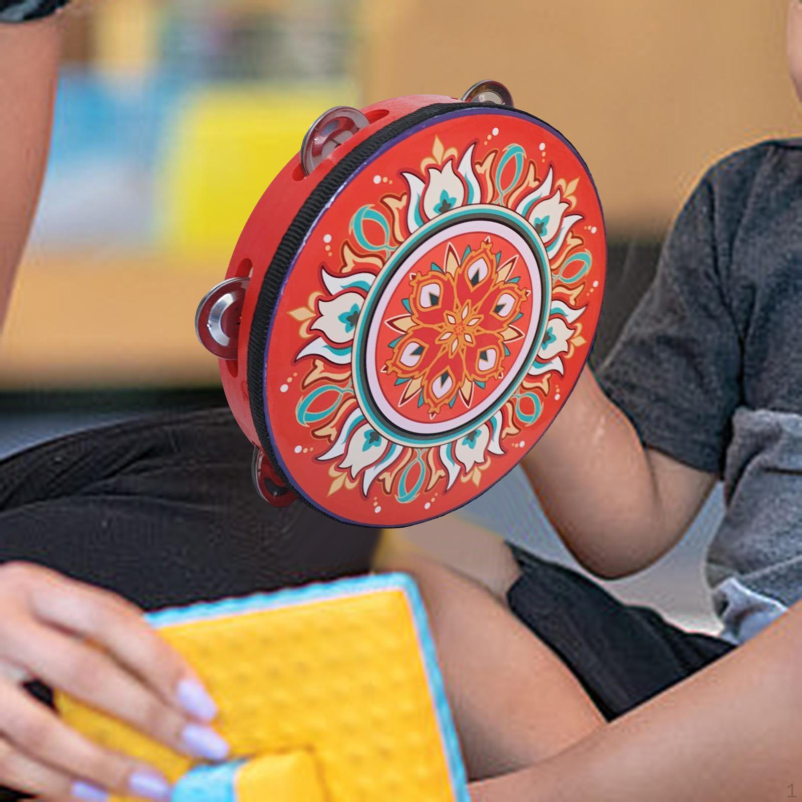 

8-дюймовый тамбурин, обучающая игрушка, детский музыкальный инструмент для танцев B