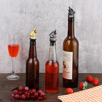 1 PC Wolf Head Wine Mouth Wolf Head Wine Guide Pour Wine Stopper Zinc Alloy Wine Stopper Bartender Tool Wine Accessories