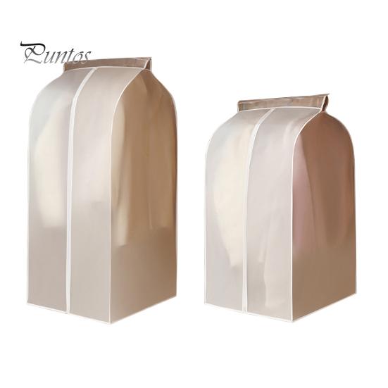 Îmbrăcăminte rezistentă la praf Husă supradimensionată Închidere cu fermoar Rochie translucidă Costum Capac de protecție pentru haină Geanta de depozitare agățată