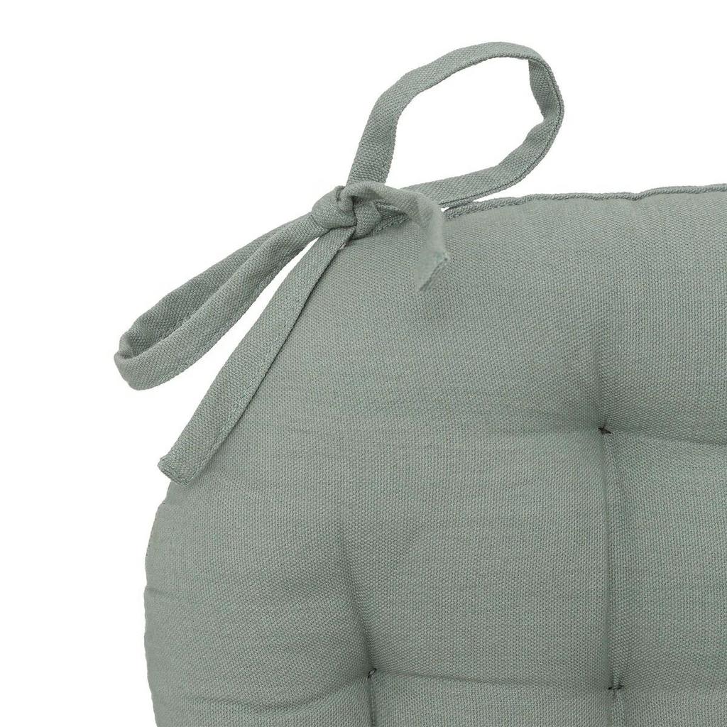 Cuscino per Sedia Anjali 38 Cm Rotondo Verde Cotone
