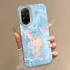 Pink Bule Couple A-Z Letter Flower Shockproof Phone Case For Xiaomi Redmi Note 12 10 8 9 Pro 10S 9s Silicone Shell Back Cover