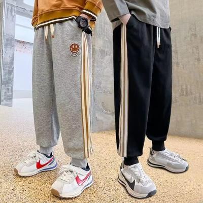 Toddler Kids Boys Pants Slim Fit Leggings Sweatpants Solid Cotton Pants Elastic Waist Trousers Kids Casual Jogger Pants for