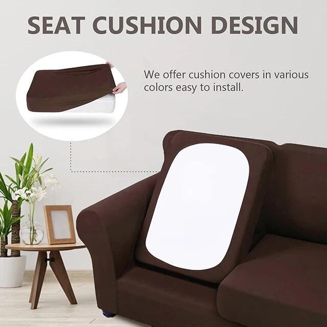 Stretch Sofa Slipcovers Sofa Seat Cushion Covers for Washable Furniture Protector Sofa Cover for Living Room with Elastic Bottom
