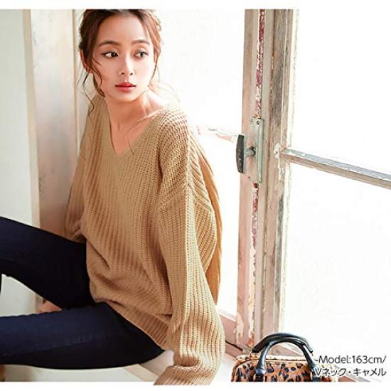 Kobe Lettuce Drop Shoulder Simple Loose Knit Top Free Size Turtleneck Yellow [N701]