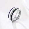 Anello Arcobaleno Multicolore Donna Uomo Lebian Gay Matrimonio Fidanzamento Regalo San Valentino Gioielli in Acciaio Inossidabile