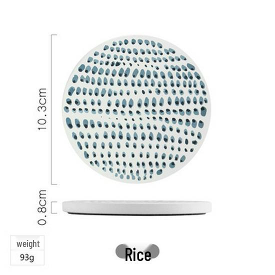 In-stock Ins Style Natural Diatomaceous Earth Quick-Dry Anti-Slip Coaster and Heat-Resistant Pad