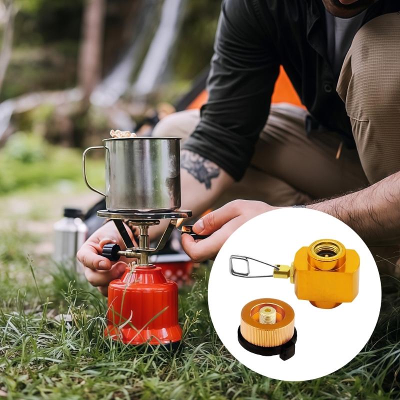 Compacts And Light Weight Stove Gas Converter Outdoor Camping Gas Stove Refills Adapter Replacement Conversion Head