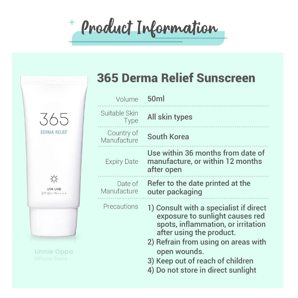 ROUND LAB 365 Derma Relief Sunscreen 50ml (SPF50+)