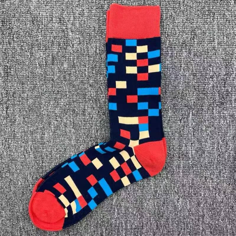 Happy Socks Men's Colorful Cartoon Astronaut Planet Floral Mid-Calf Socks, Large Size - Trendy Swedish Brand.