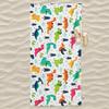 INS style dinosaur print beach towel yoga mat environmentally friendly non-fading thick large size bath towel outdoor picnic mat