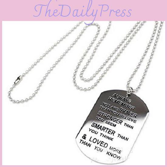 Premium Quality Friendship Necklace Stainless Steel Lettering Always Remember