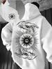 Creation Hands All-Seeing Eye Graphic Hoodie Front Small Logo Back Large Print Loose Hip Hop Sport Street Trendy Oversized Sweatshirt