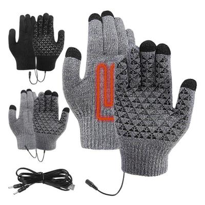 USB Heated Gloves Winter Hand Mitten Warmer Washable Touchscreen Knitting Laptop Gloves Electric Heating Gloves