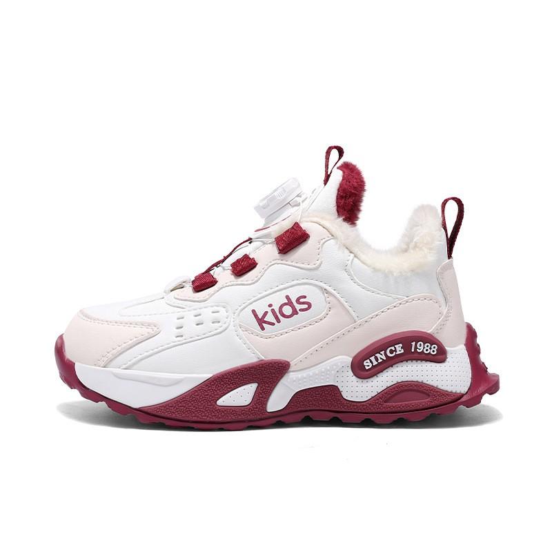 Kids Lightweight Basketball Sneakers Girls Boys Breathable Mesh Running Shoes With Rotating Buckle Closure