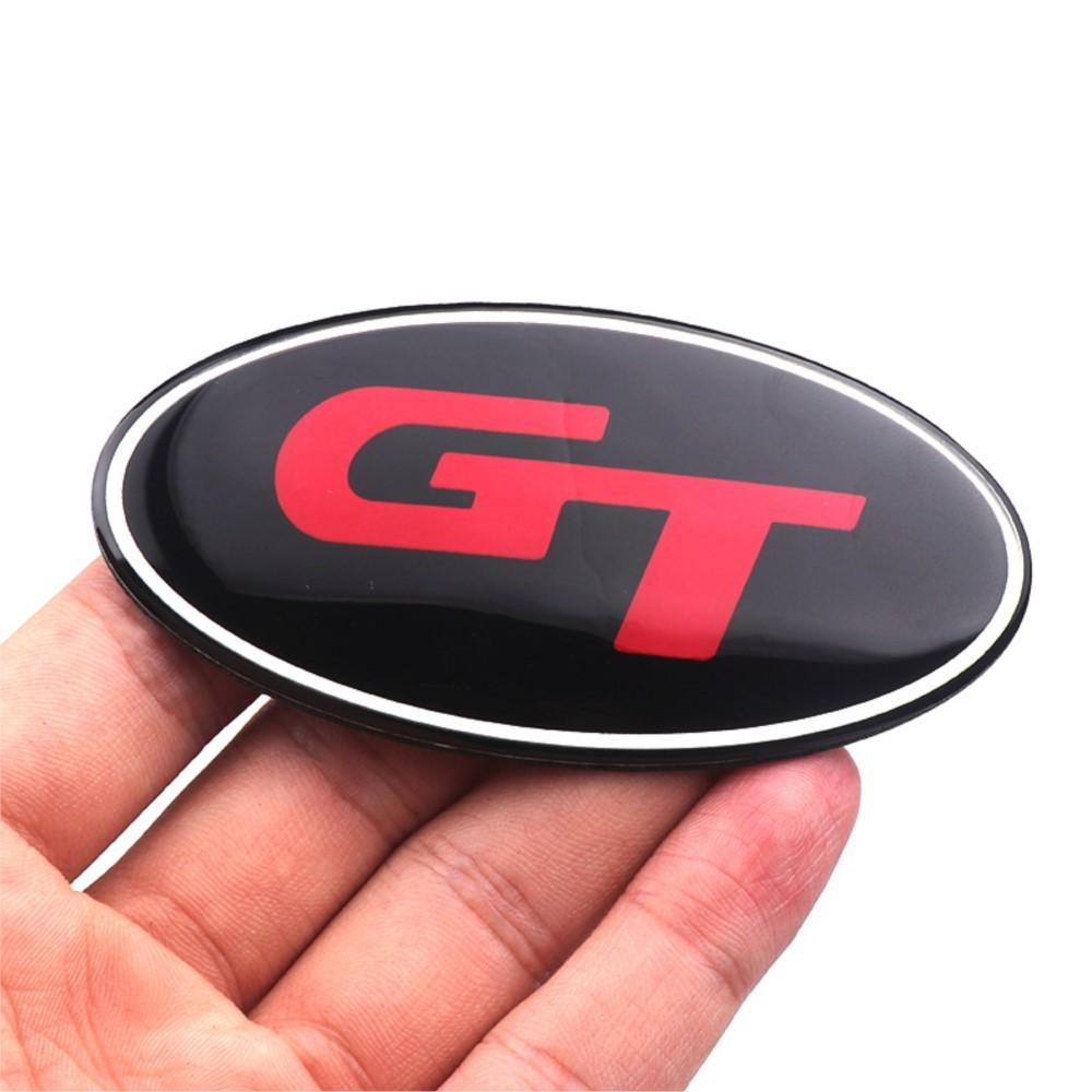 8.5*4.3cm Aluminium Emblem Decal Car Steering Wheel Center Badge Sticker For KIA K2 K3 K5 KX5 GT Rio Optima Sorento Accessories