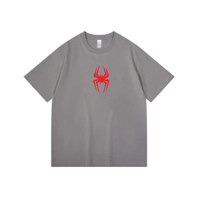 Spider-Man Klasické Červené Pavoučí Logo Oversized Grafické Tričko, Ležérní Streetwearové Tričko Superhrdiny, Unisex Ležérní Vrchní Díl