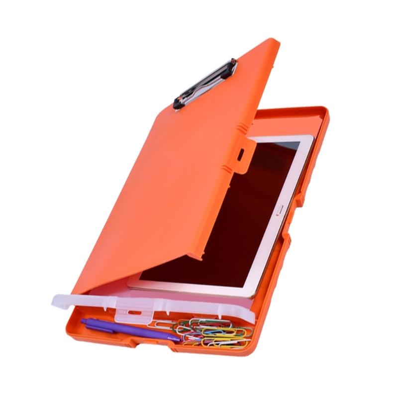 Portable File Case with Clipboard and Pen Box Document File Organizer Folder for Office Hospital Factory Warehouse
