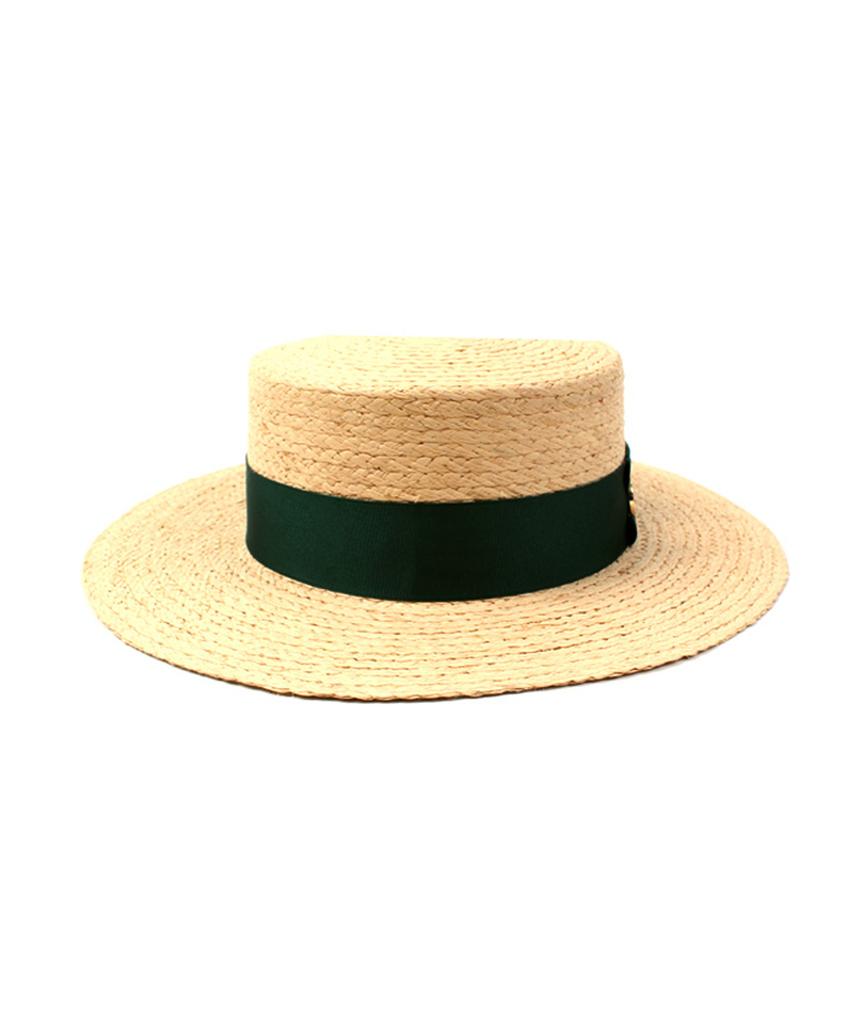Yunibeosyeolkemiseuteuli Green Line Radia Beige Flat Fedora Summer Fedora