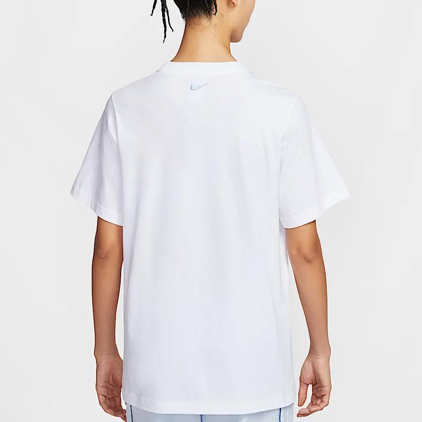 Nike Odzież sportowa Lekka Miękka Luźna Casualowa Koszulka z Krótkim Rękawem Damska Top Biały IF0607100