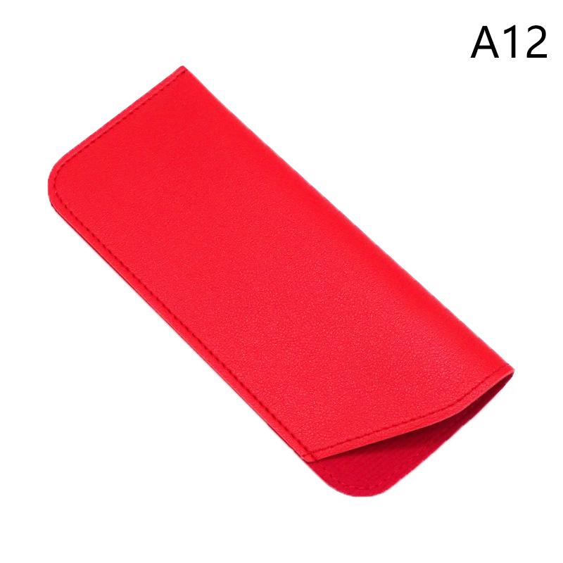 Simple Soft Leather Sunglasses Bag For Women Men Waterproof Reading Glasses Case Dust Storage Bag Eyewear Pocket Accessory