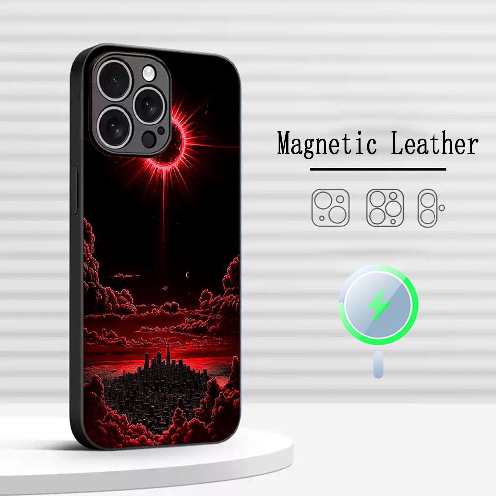 Sun Vintage Art Fashion Design Phone Case For iPhone 17 16 15 14 13 12 Plus Pro Max High-end Luxury Magsafe Sheepskin