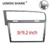 LHD MIB Radio Frame For VW Golf 7 MK7 Golf 7.5 MK7.5 Piano Black Radio Plates Decorative Frame 8/9.2 inch Screen Bezel