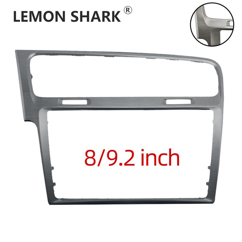 LHD MIB Radio Frame For VW Golf 7 MK7 Golf 7.5 MK7.5 Piano Black Radio Plates Decorative Frame 8/9.2 inch Screen Bezel