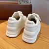 Leather Platform White Shoes Children Spring and Summer New High Value Versatile Heightening Board Shoes Casual Sports Shoes