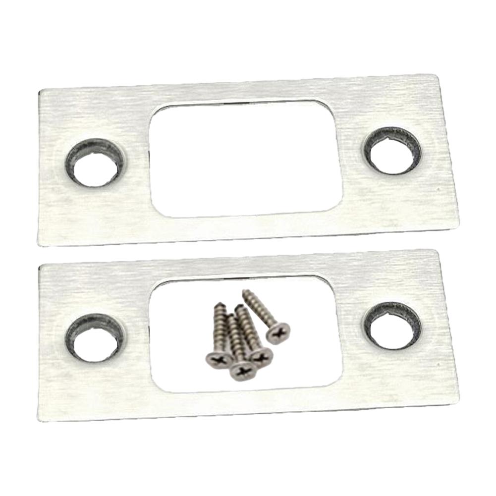 6pcs Door Backplate And M4-20 Screws Lock Deadbolt Strike Plates 2pcs Strike Plate Door Backplate Stainless Steel Doors Hardware