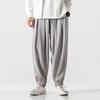 Men's Chinese Style Cotton Linen Joggers - Plus Size Loose Casual Harem Pants for Spring/Summer