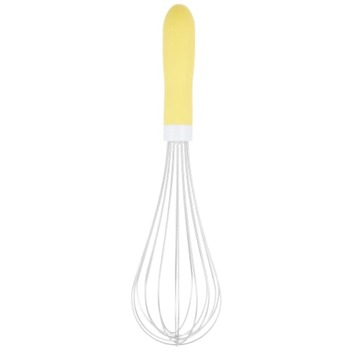 Endo Shoji TKG Antibacterial Color Handle Whisk, 30cm, Yellow, Made in Japan with SUS304, Nylon, and Polypropylene, BAW3208