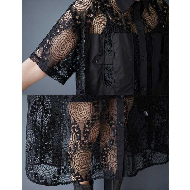 New Loose Plus Size Splicing Casual Simple Sweet Dresses