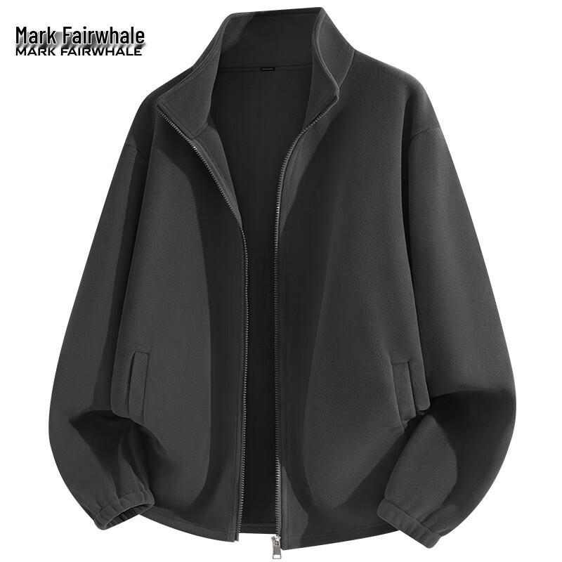 Mark Fairwhale Men's Double-Sided Fleece Stand-Up Collar Warm Jacket