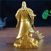 Gold Chinese Feng Shui Guan Gong Buddha Statues Handmade Resin Crafts Big Buddha Sculpture Figurines Home Decoration