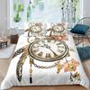Top Ndustrial Gear Duvet Cover Queen Size Steampunk Style Locks Comforter Cover Boys Men Mechanical Device Polyester Bedding Set