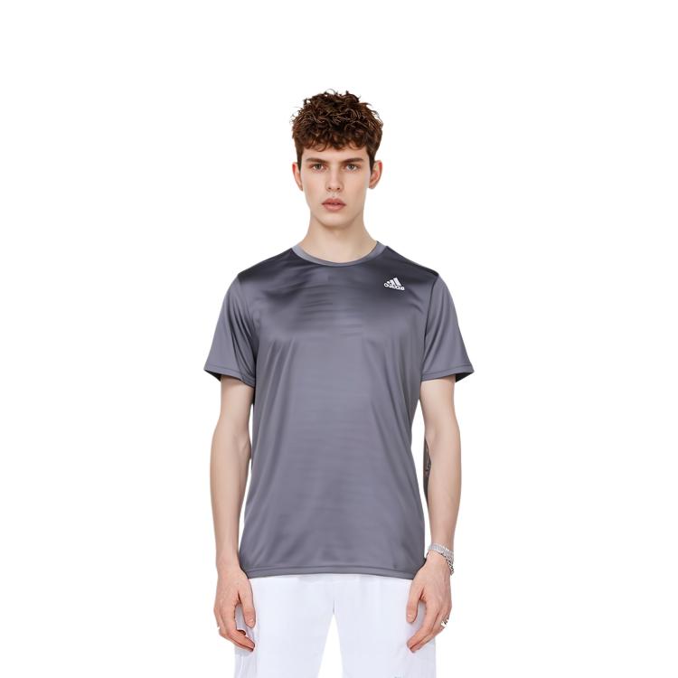 adidas T Shirts Men's Gray Crew Neck Moderate BP7421