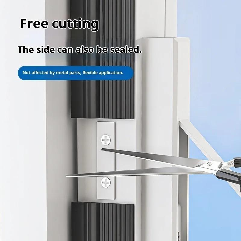 2/4M Självhäftande Fönster Dörrtätningslist Vindtät Ljudisolerad Dammtät för Skjutglasdörrar Fönster Isolering Enkel Installation