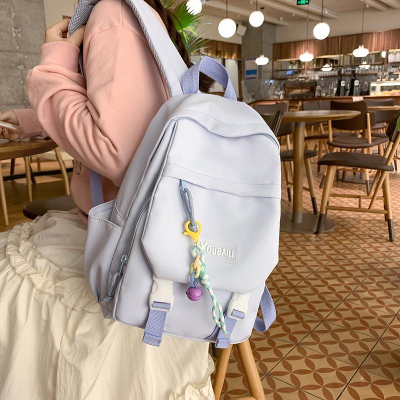 Children's Schoolbag Grade 3-6 Primary School Backpack Solid Color Women's Backpack