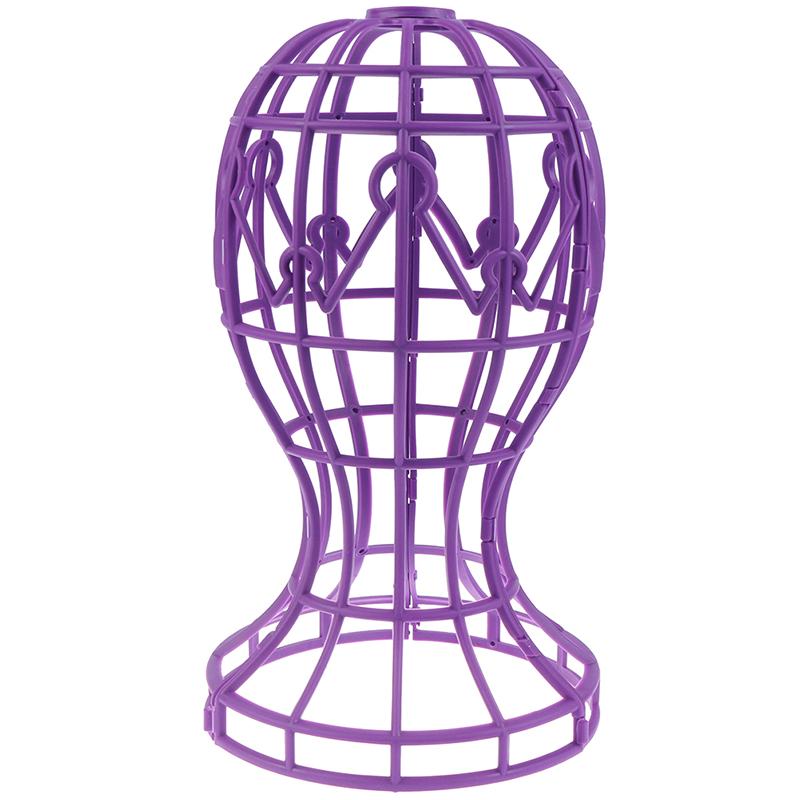 

1X Подставка для парика, держатель для шапки, стойка для хранения, сушилка для париков, складной парик фиолетовый