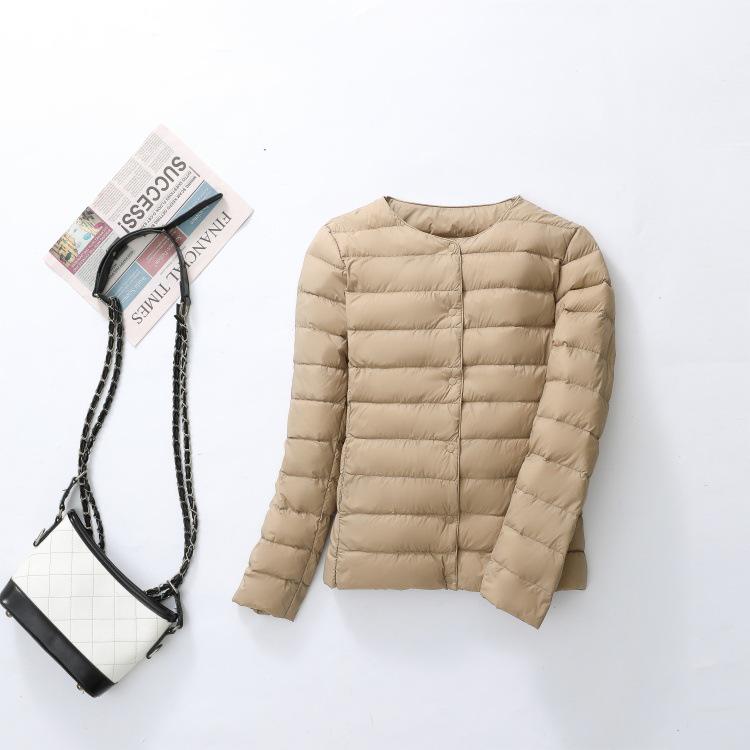 Women's Luxury European Lightweight White Duck Down Jacket - Warm, High-Quality Layering Coat