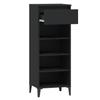 Shoe Rack Black 40 x 36 x 105 cm Engineered Wood